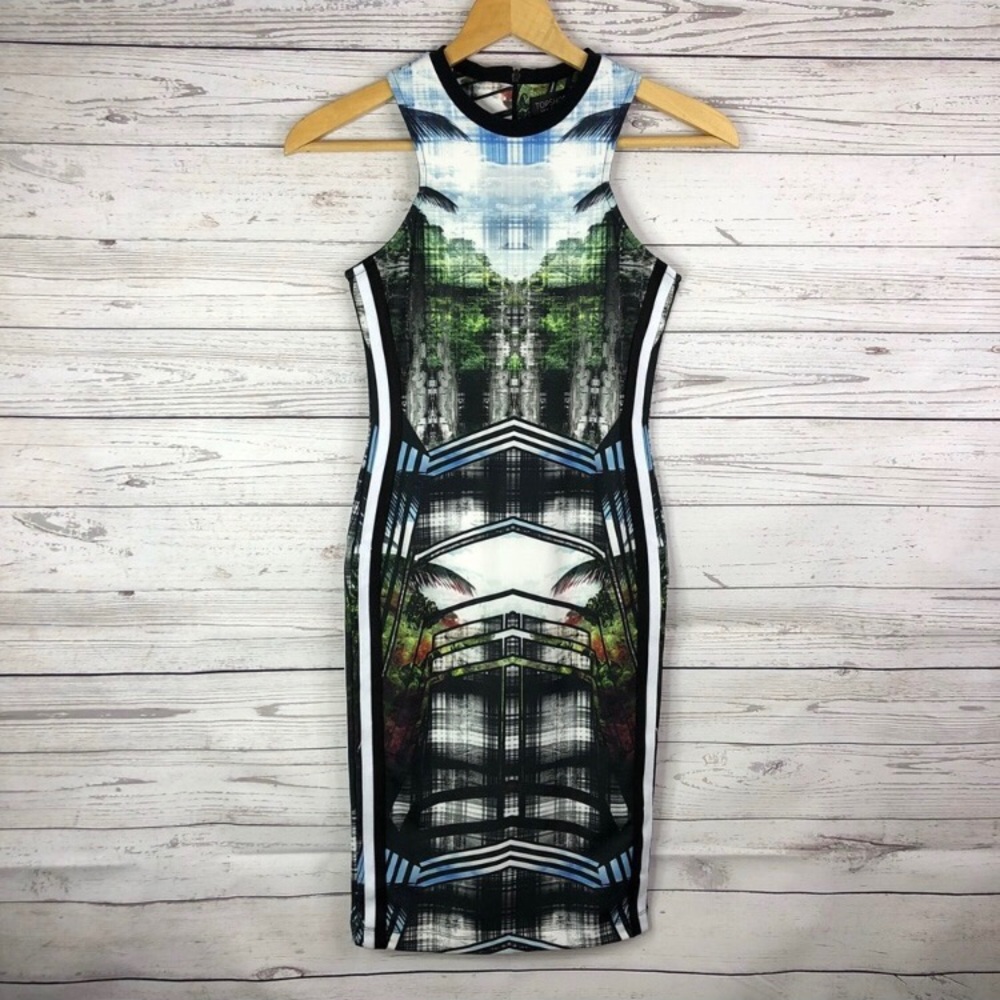 EUC Topshop Sleeveless Bodycon Midi Dress Sz 4